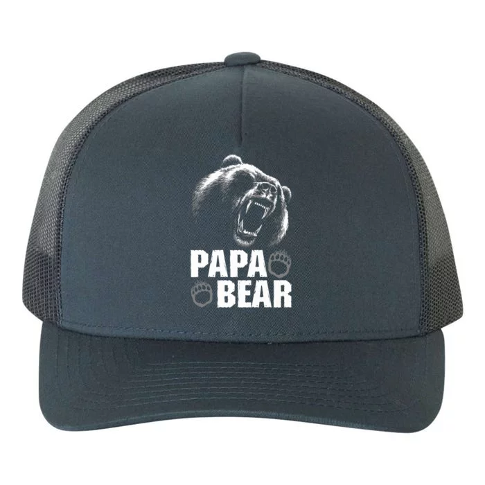 Papa Bear Dad Fathers Day Cool Gift Yupoong Adult 5-Panel Trucker Hat