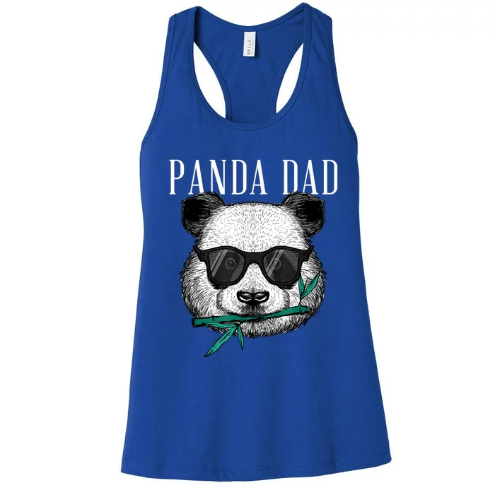 Panda Bear Dad Coolest Father Fun Fathers Day Sunglasses Gift Women's Racerback Tank