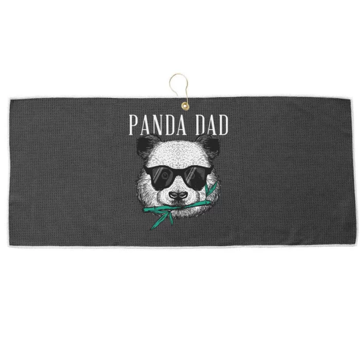 Panda Bear Dad Coolest Father Fun Fathers Day Sunglasses Premium Large Microfiber Waffle Golf Towel