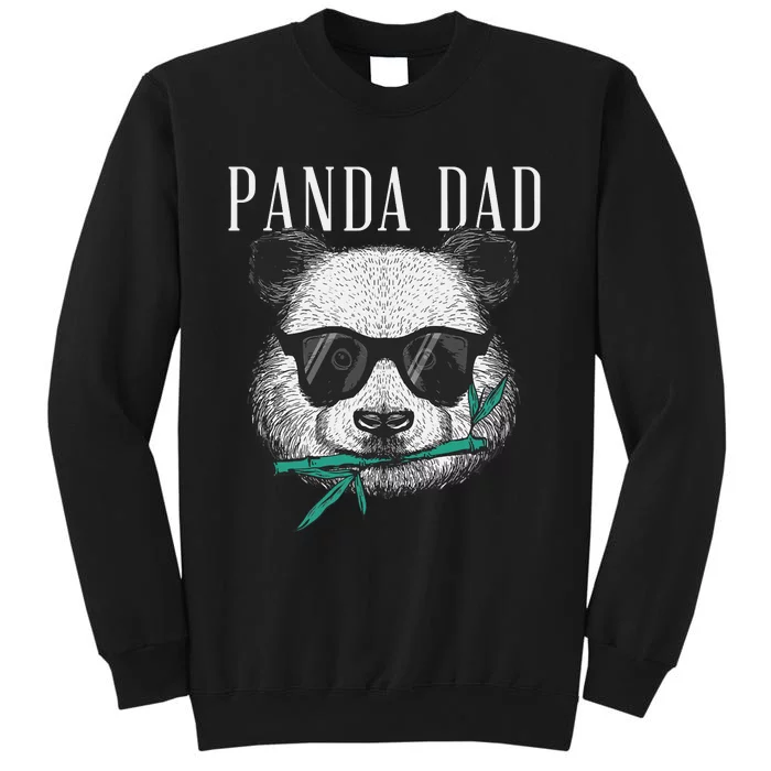 Panda Bear Dad Coolest Father Fun Fathers Day Sunglasses Premium Tall Sweatshirt