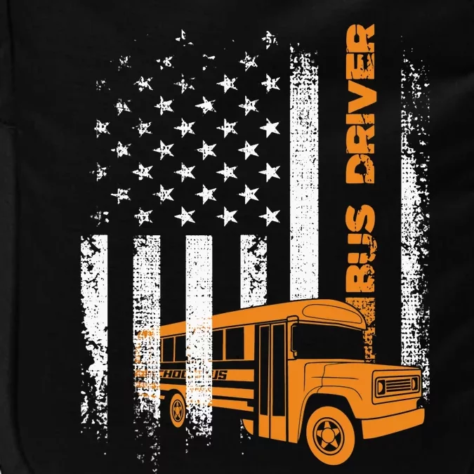 Patriotic Bus Driver USA American Flag - School Bus Driver Impact Tech Backpack