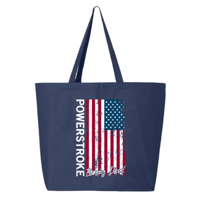 Powerstroke Burning Diesel American Flag Usa Great Gift 25L Jumbo Tote