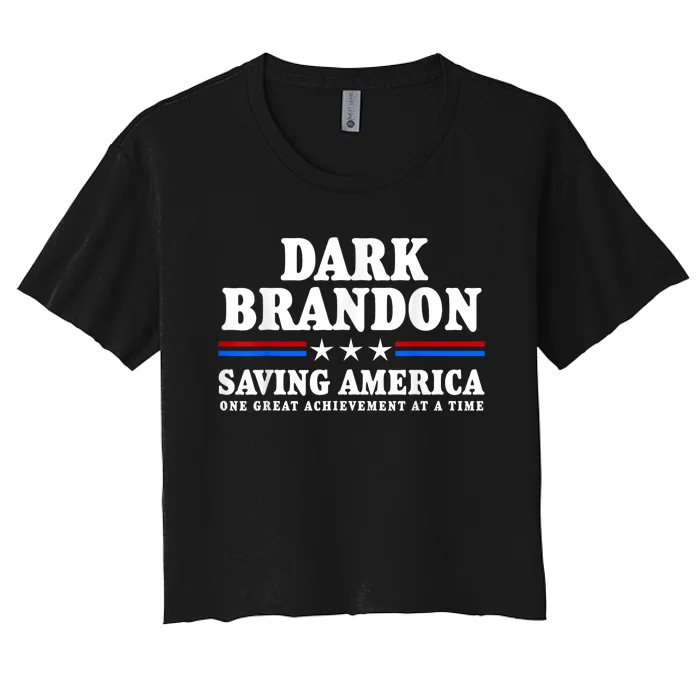 Pro Biden Dark Brandon Saving America Political Women's Crop Top Tee