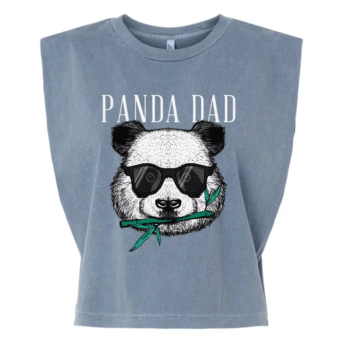 Panda Bear Dad Coolest Father Fun Fathers Day Sunglasses Garment-Dyed Women's Muscle Tee