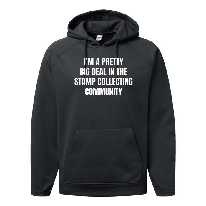 Pretty Big Deal In The Stamp Collecting Community Performance Fleece Hoodie