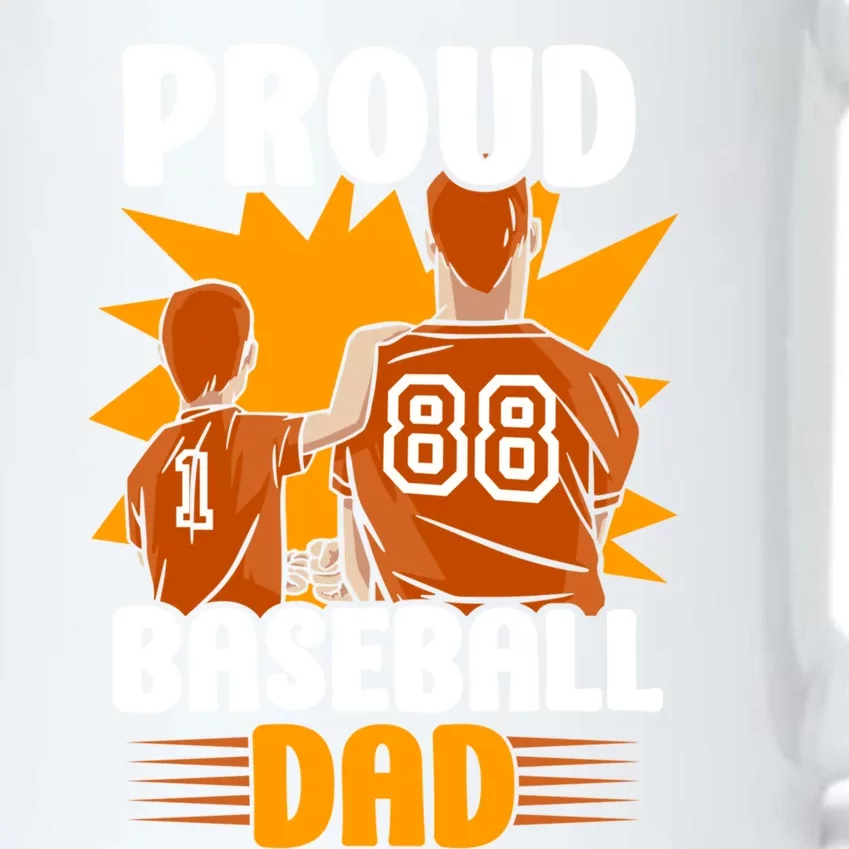 Proud Baseball Dad Daddy Father Baseballer Papa Father's Day Gift Black Color Changing Mug