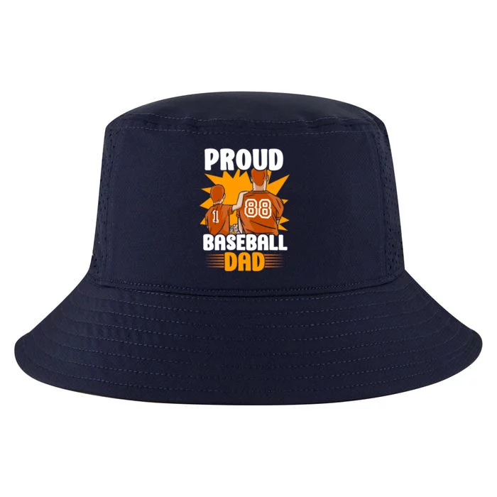 Proud Baseball Dad Daddy Father Baseballer Papa Father's Day Gift Cool Comfort Performance Bucket Hat