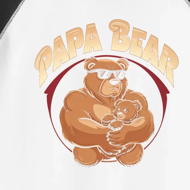 Papa Bear Dad Father Bear Family Papa Bear Gift Toddler Fine Jersey T-Shirt