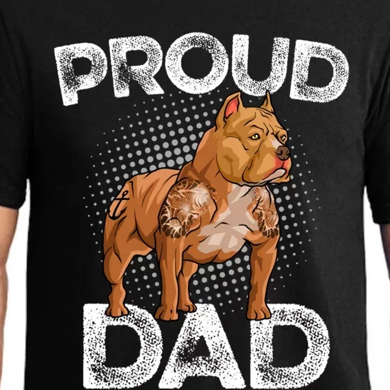 Proud Bully Dad Cool Father Of American Bully Dog Owner Gift Pajama Set