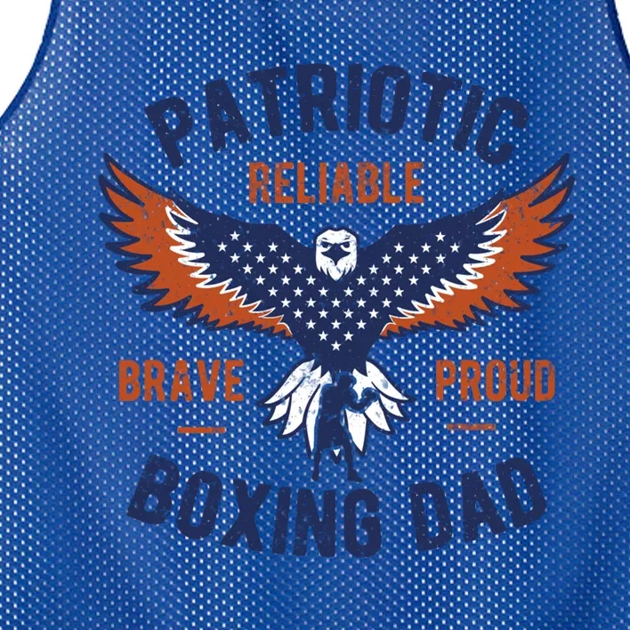 Patriotic Boxing Dad Cool Gift Mesh Reversible Basketball Jersey Tank