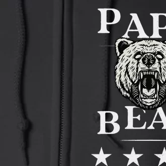 Papa Bear Distressed Full Zip Hoodie