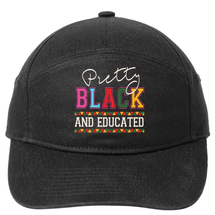 Pretty Black Educated African American History Month Women 7-Panel Snapback Hat