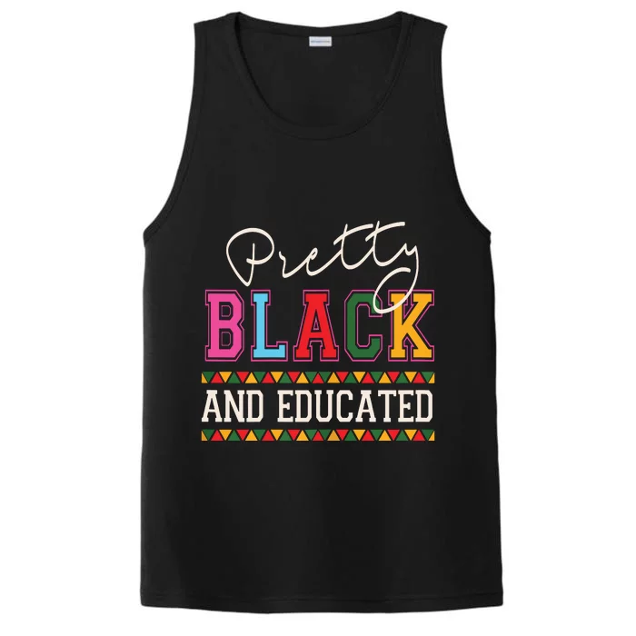 Pretty Black Educated African American History Month Women Performance Tank