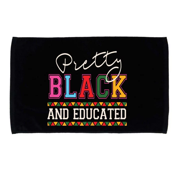 Pretty Black Educated African American History Month Women Microfiber Hand Towel