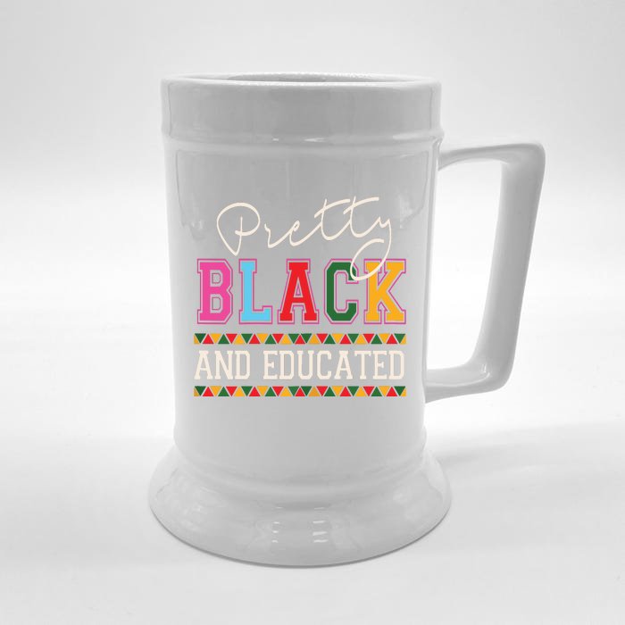 Pretty Black Educated African American History Month Women Front & Back Beer Stein