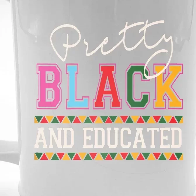 Pretty Black Educated African American History Month Women Front & Back Beer Stein