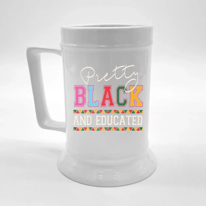 Pretty Black Educated African American History Month Women Front & Back Beer Stein