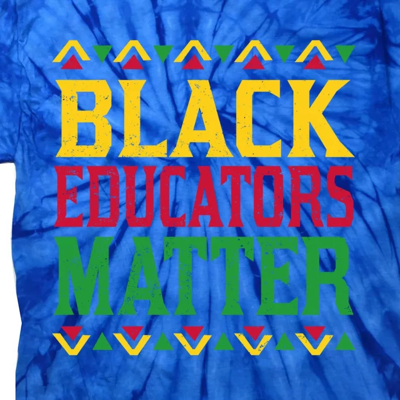 Pride Black Educators Matter Gift History Month Teacher Gift Tie-Dye T-Shirt