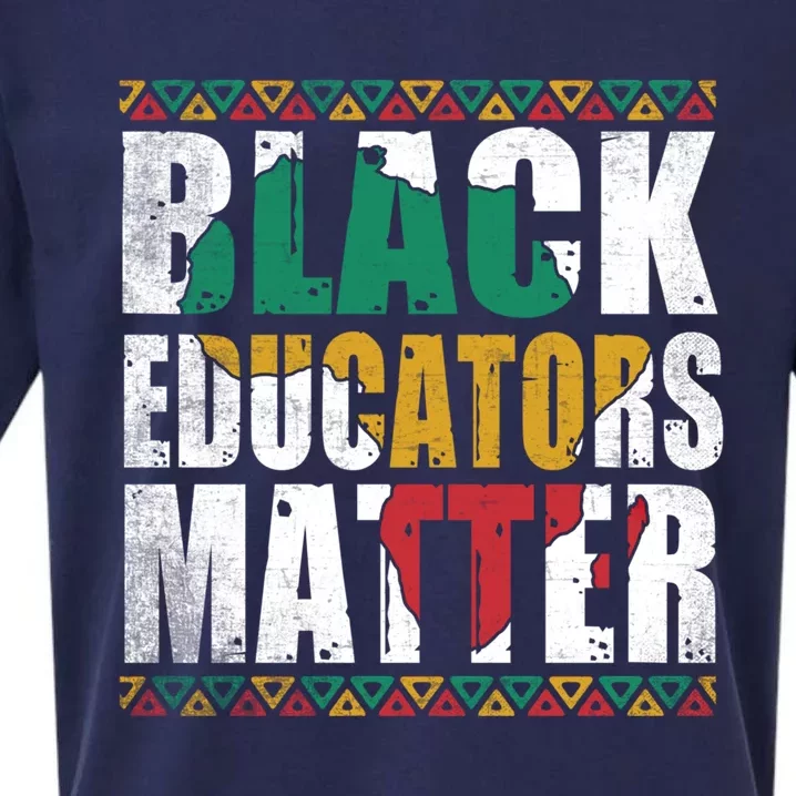 Pride Black Educators Matter History Month Teacher Gift Sueded Cloud Jersey T-Shirt