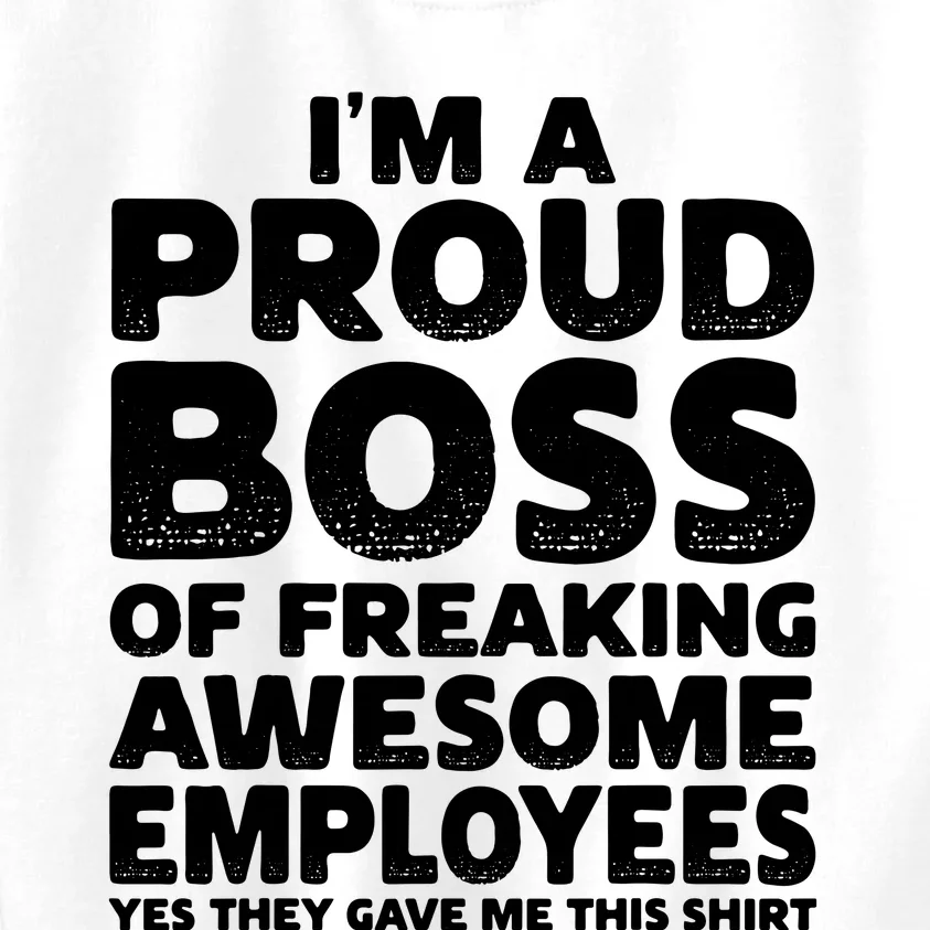 Proud Boss Employee Office Boss Day Funny Boss Kids Sweatshirt