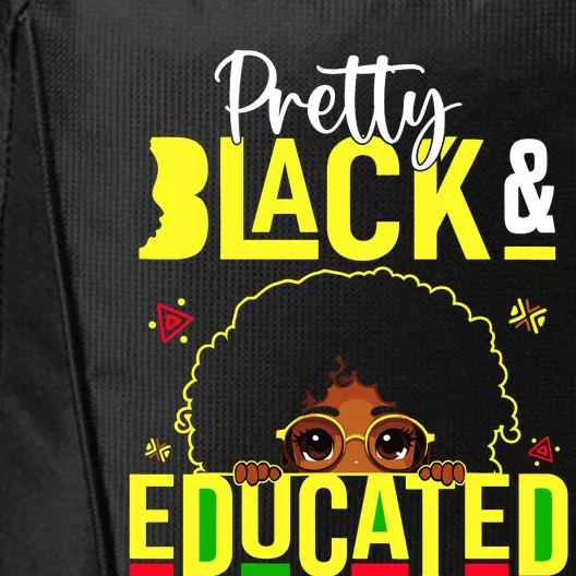 Pretty Black & Educated African American Black History City Backpack