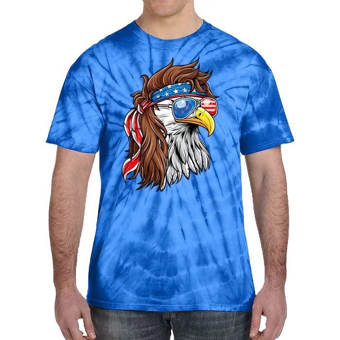 Patriotic Bald Eagle Mullet Usa American Flag 4th Of July Tie-Dye T-Shirt