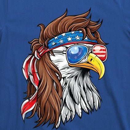 Patriotic Bald Eagle Mullet Usa American Flag 4th Of July Cool Gift T-Shirt