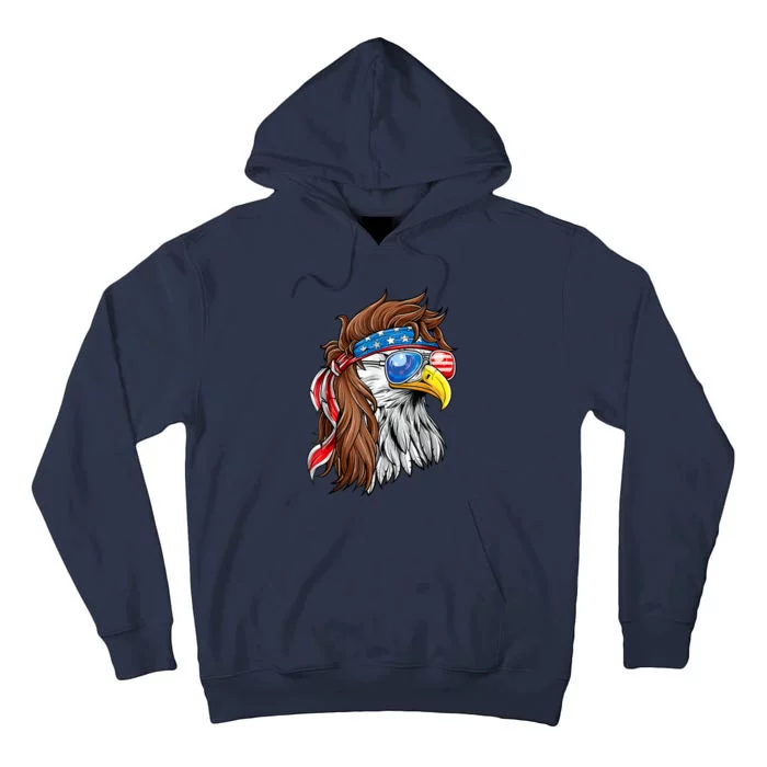 Patriotic Bald Eagle Mullet USA American Flag 4th Of July Tall Hoodie