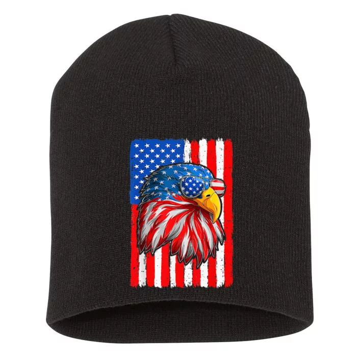 Patriotic Bald Eagle Shirts 4th Of July America Independence Short Acrylic Beanie