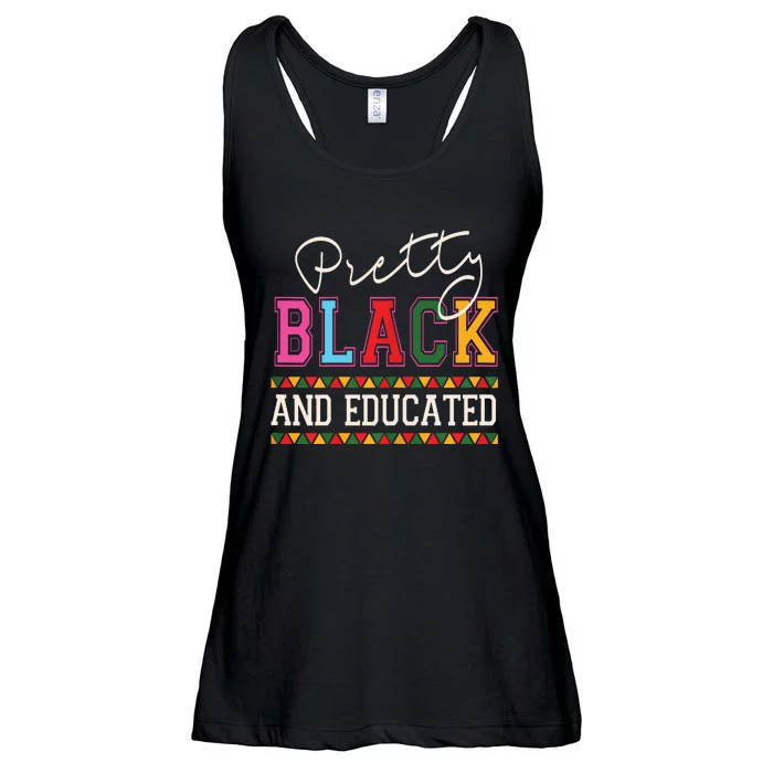 Pretty Black Educated African American History Month Women Ladies Essential Flowy Tank