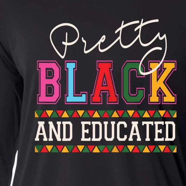 Pretty Black Educated African American History Month Women Cooling Performance Long Sleeve Crew