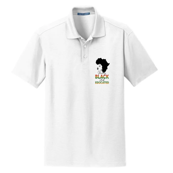 Pretty Black Educated Black History Women African Dry Zone Grid Performance Polo