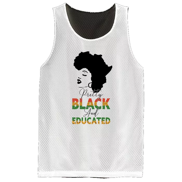 Pretty Black Educated Black History Women African Mesh Reversible Basketball Jersey Tank