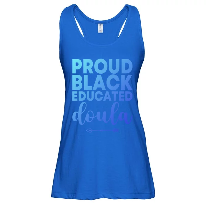 Proud Black Educated Doula Birth Doulas Newborn Labor Coach Gift Ladies Essential Flowy Tank