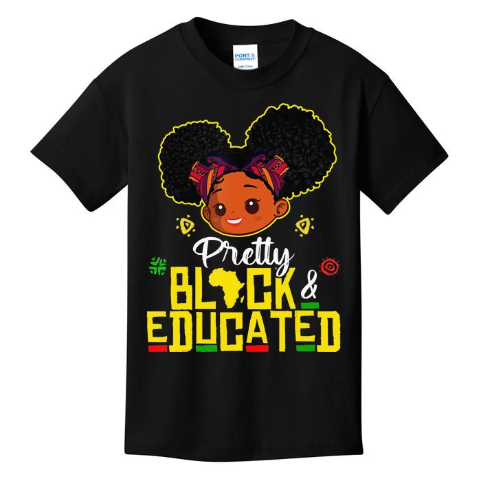 Pretty Black Educated Black History African Kids T-Shirt