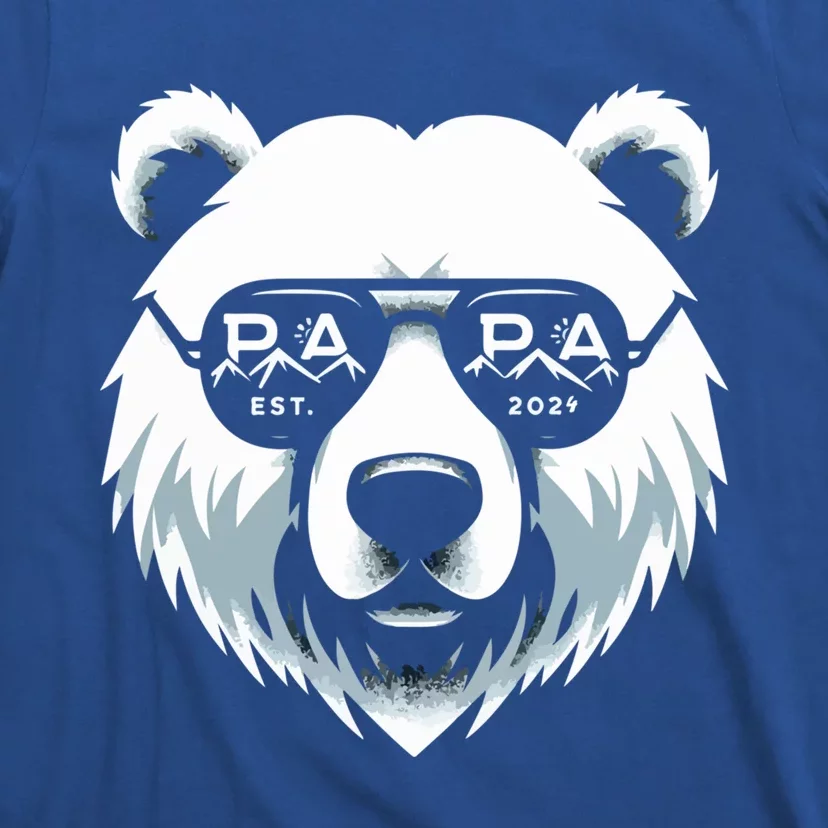 Papa Bear Est 2024 New Dad Funny Happy FatherS Day Cute Gift T-Shirt