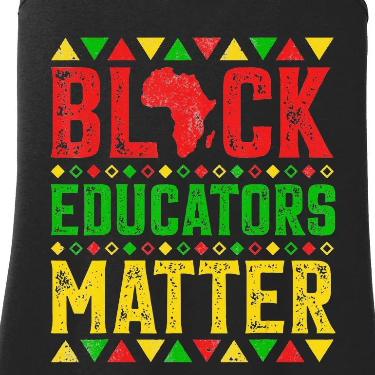 Pride Black Educators Matter Gift History Month Teacher Ladies Essential Tank