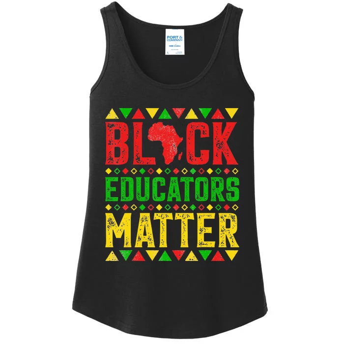 Pride Black Educators Matter Gift History Month Teacher Ladies Essential Tank