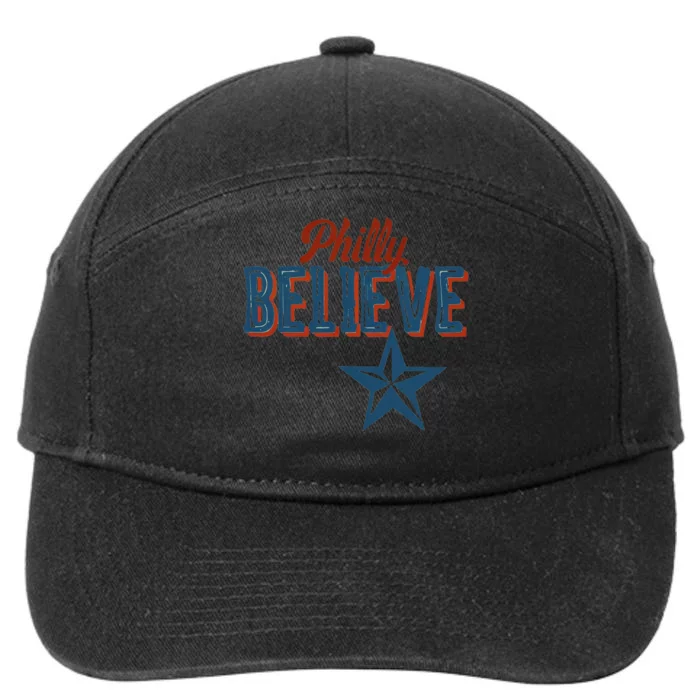 Philly Believe Expression Vintage Style 7-Panel Snapback Hat