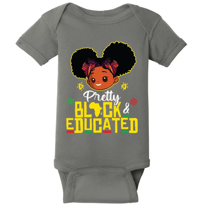 Pretty Black Educated Black History Girl African Baby Bodysuit