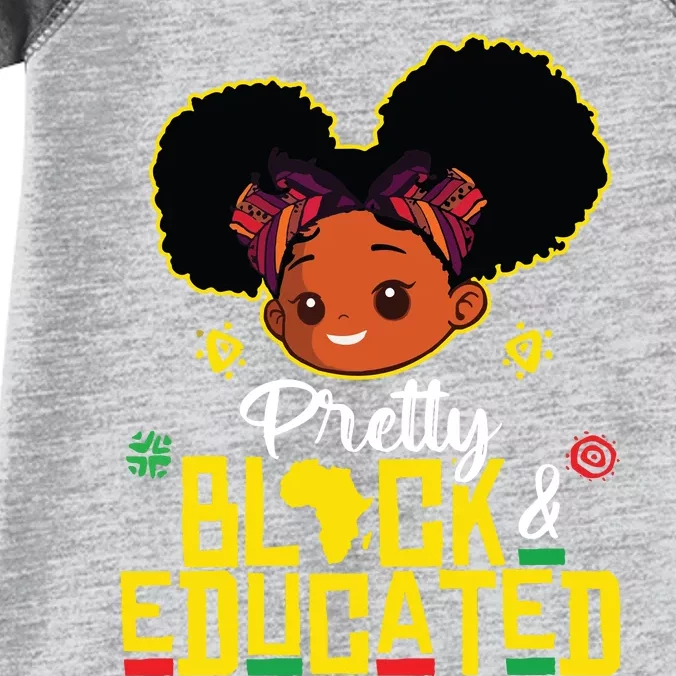 Pretty Black Educated Black History Girl African Infant Baby Jersey Bodysuit