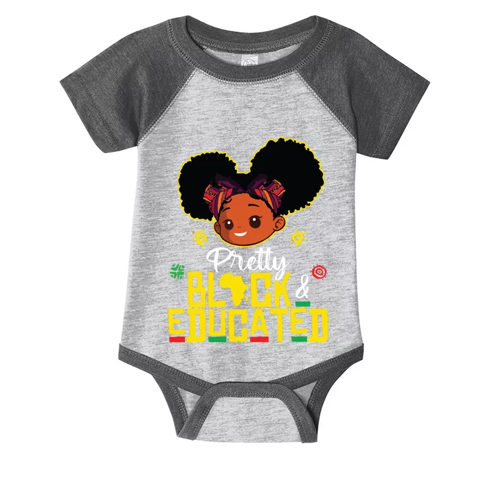 Pretty Black Educated Black History Girl African Infant Baby Jersey Bodysuit