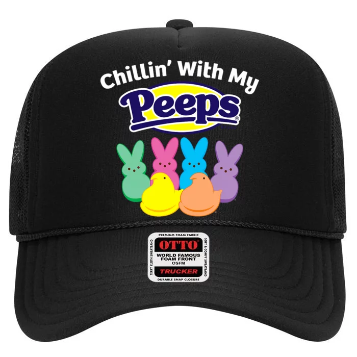 Peeps Black Easter High Crown Mesh Trucker Hat