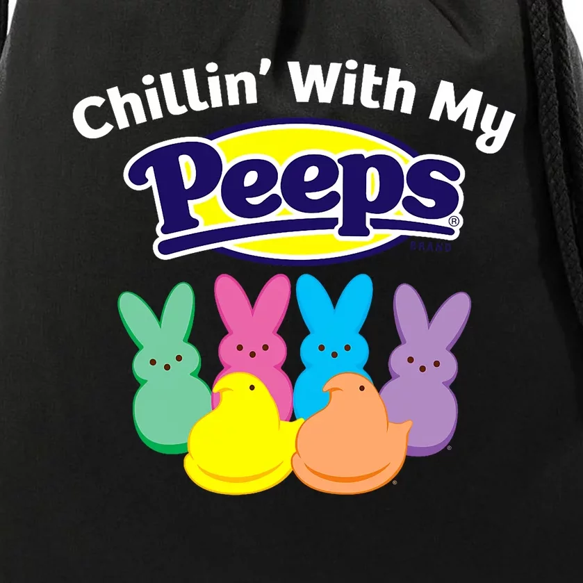 Peeps Black Easter Drawstring Bag