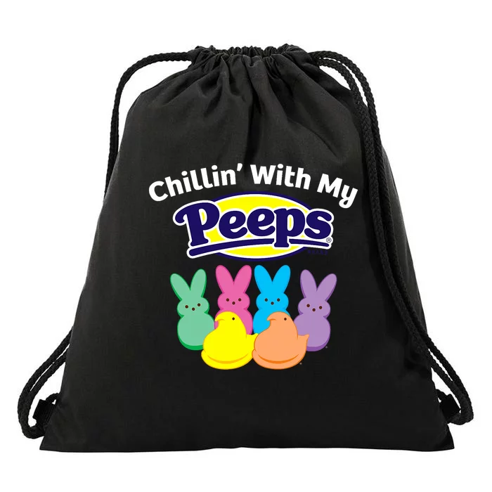 Peeps Black Easter Drawstring Bag