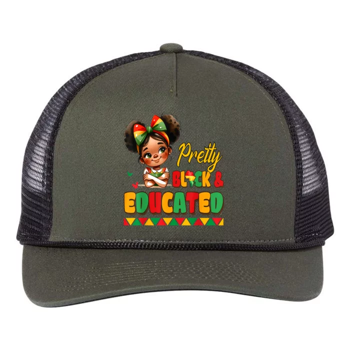 Pretty Black Educated Black History African Retro Rope Trucker Hat Cap