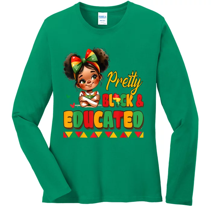 Pretty Black Educated Black History African Ladies Long Sleeve Shirt