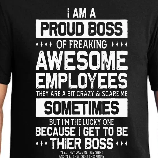 Proud Boss Employee Appreciation Office Men Funny Boss Pajama Set