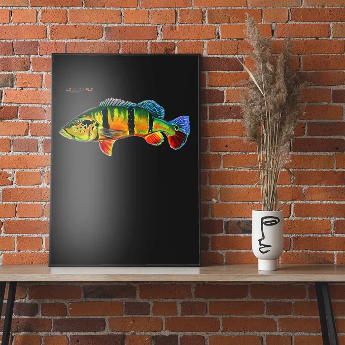 Peacock Bass Fishing Fish & Hoodies By Black Fly Poster