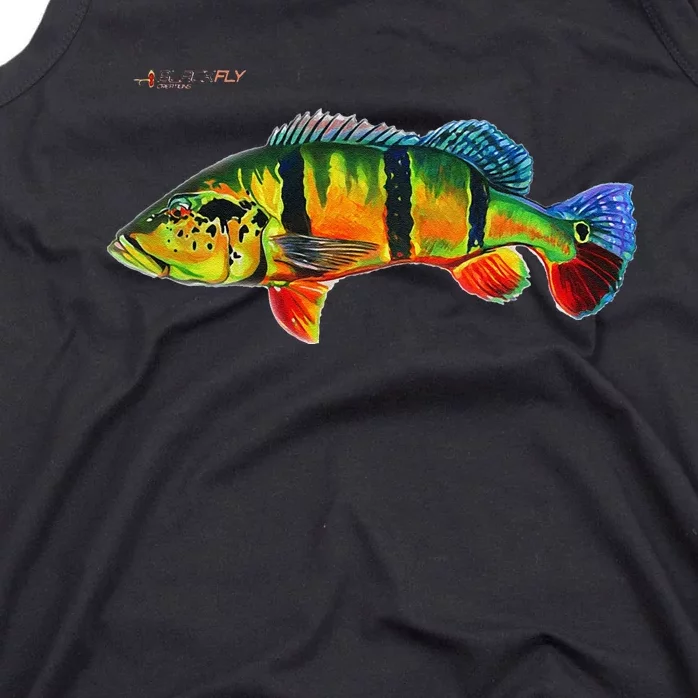 Peacock Bass Fishing Fish & Hoodies By Black Fly Tank Top